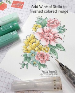 Blessings of Home floral image from Stampin Up! colored with Stampin' Blends markers by Patty Bennett www.PattyStamps.com