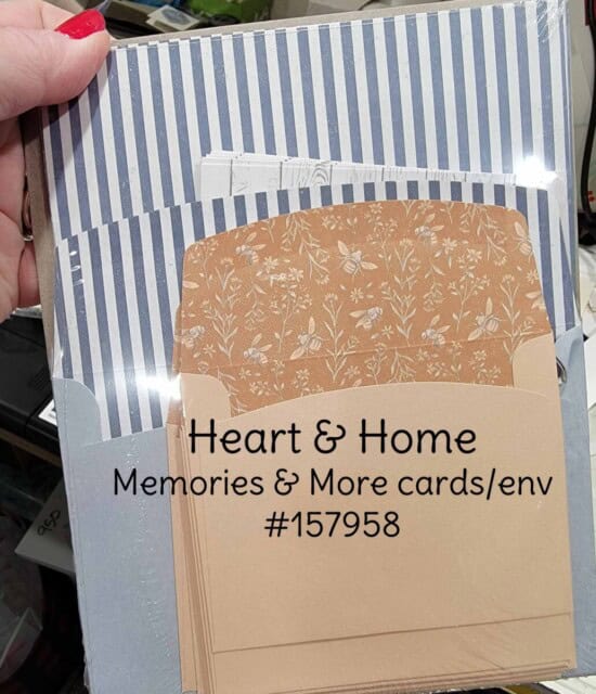 Heart & Home Memories & More card bases & envelopes from Stampin' UP #157958 www.PattyStamps.com