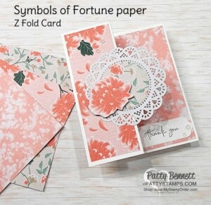 Stampin' UP! Symbols of Fortune Z Fold Card idea by Patty Bennett