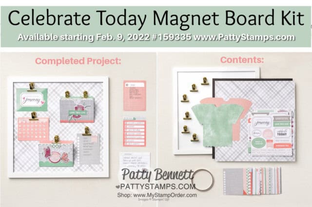 Celebrate Today Magnet Board kit from Stampin' UP! #159335 www.PattySTamps.com