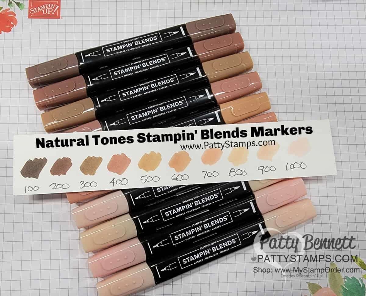 Stampin' Up! Natural Tones Stampin' Blends marker collection www.PattyStamps.com