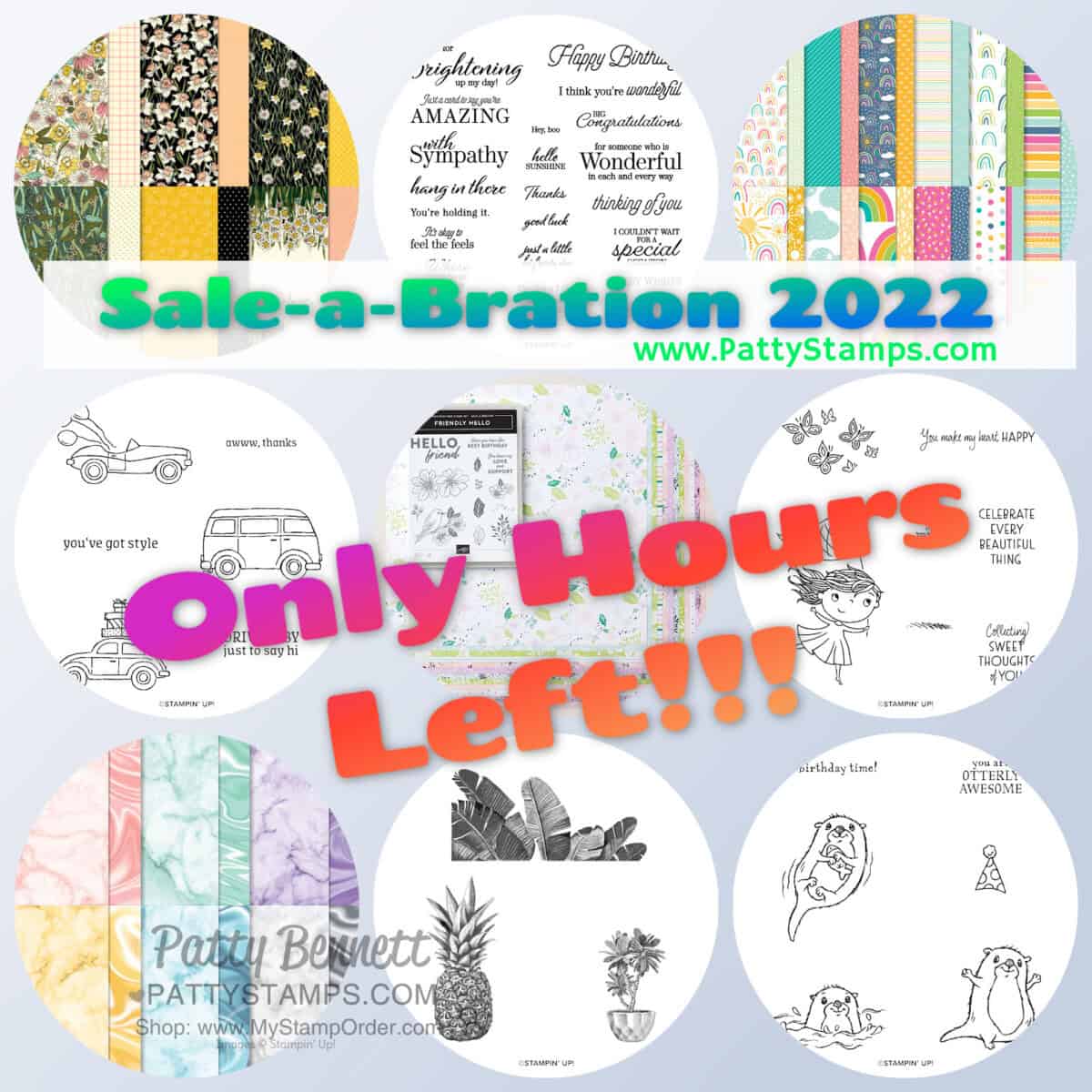 Countdown to the final hours of Jan-Feb 2022 Sale-a-Bration promotion from Stampin' Up!