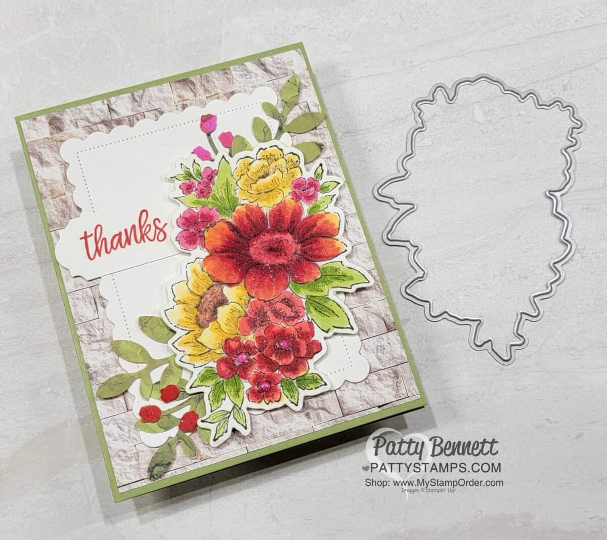 Coloring the Blessings of Home Stampin' UP! image with Stampin' Blends alcohol markers by Patty Bennett