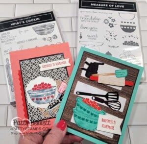 Stampin' Up! What's Cookin' Bundle card idea for cook - bowl of hearts from Measure of Love set