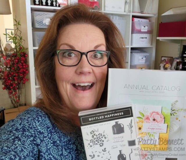 Bottled Happiness stamp set Stampin' Up! New Catalog samples with Patty Bennett