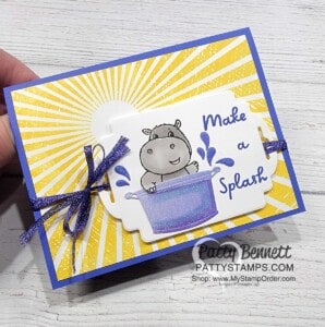 Hippest Hippos Sale-a-Bration stamp set and dies from Stampin' Up!. Free Gifts with your online order from Patty Bennett