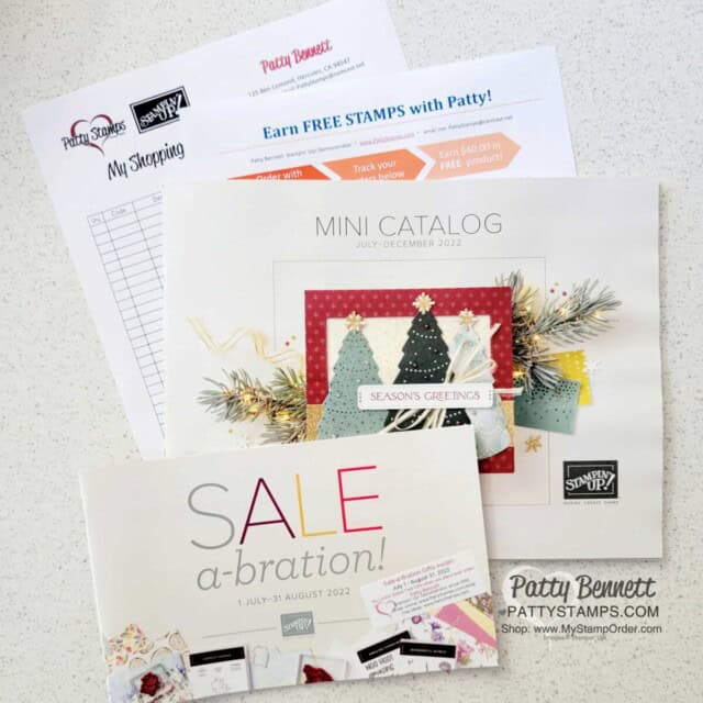 Stampin' Up! Holiday Catalog 2022 + Sale-a-Bration part 2 (July/August). Papercrafting supplies, card making ideas. www.PattyStamps.com