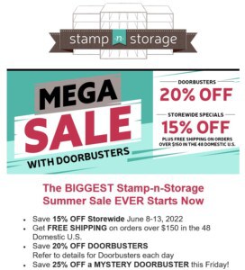 Stamp-n-Storage craft room organizing supplies sale ends June 13, 2022