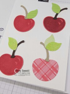 Creative Ways to Stamp and punch the cherry from the Sweetest Cherries bundle from Stampin' Up!, by Patty Bennett