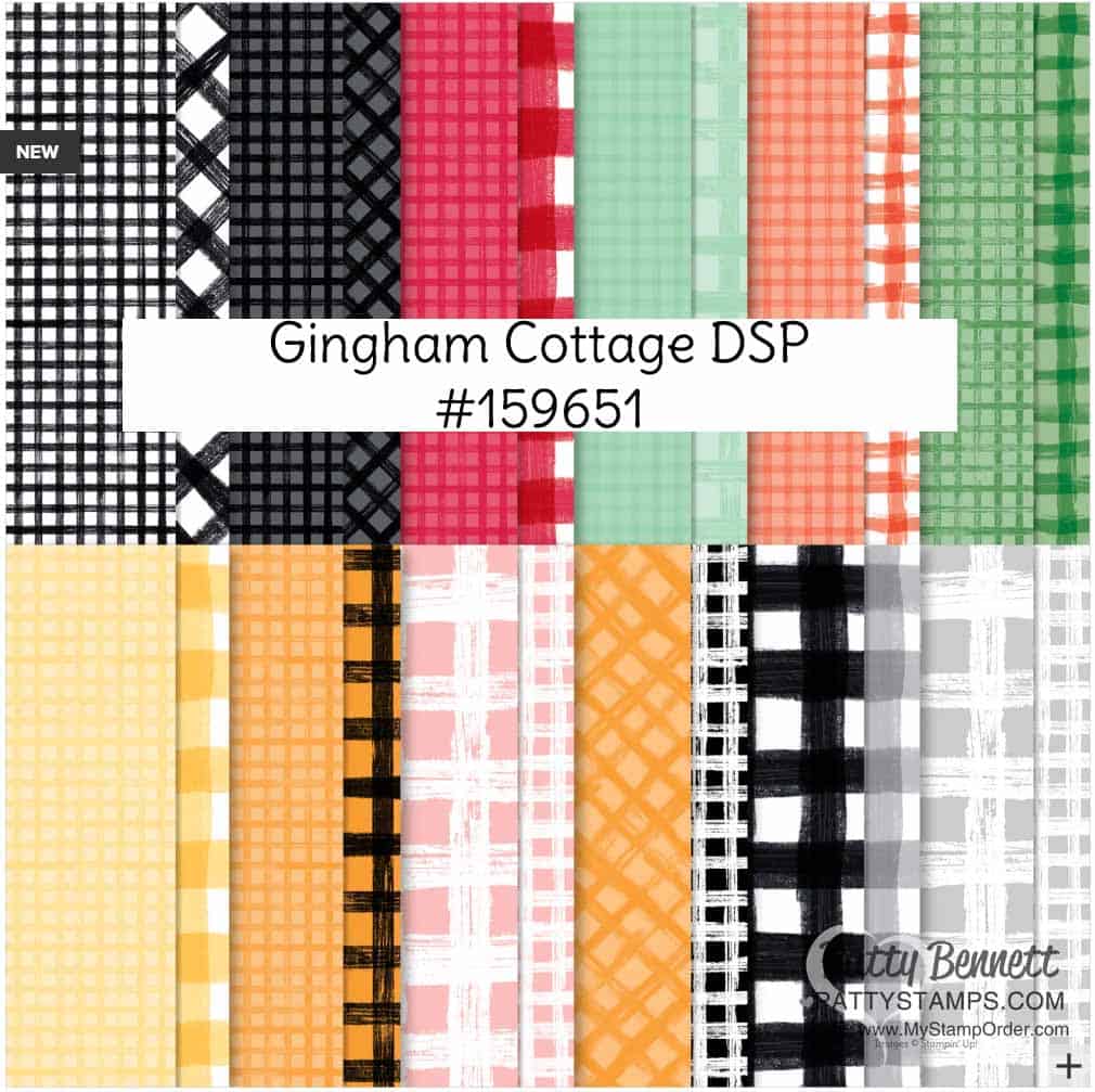 Stampin' UP! Gingham Cottage designer paper stack 159651 www.PattyStamps.com/shop
