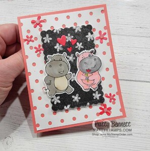 Hippest Hippos Sale-a-Bration card - Stampin' UP!. With Dots and Spots die. by Patty Bennett