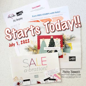 Stampin' Up! Holiday Catalog 2022 starts today! Sale-a-Bration part 2 - free gifts with purchase! www.PattyStamps.com