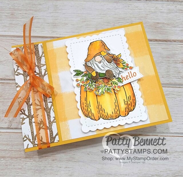Watercoloring with Stampin' UP! Kindest Gnomes and Hello Harvest stamp set, by Patty Bennett