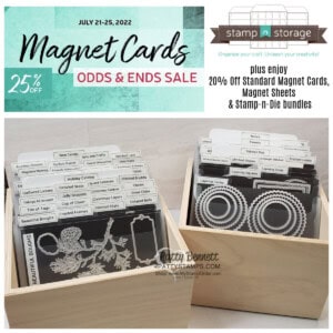 Stamp-n-Storage magnet card sale July 2022 for Stampin UP! dies