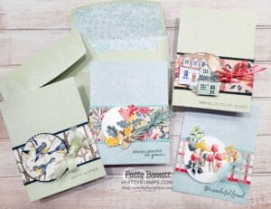 Sale-a-Bration gift choices July August 2022 include card bases and envelopes and designer paper Rings of Love.