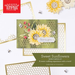 Stampin' Up! Sweet Sunflowers card kit - August Paper Pumpkin kit.