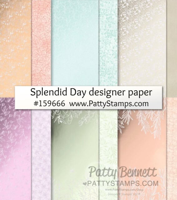Stampin UP! Splendid Day designer paper 159666 www.PattyStamps.com/shop
