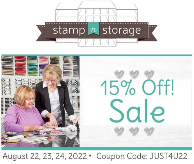 Save 15% on Stamp-n-Storage organizational supplies for your craft room! Perfect for Stampin' Up! crafters!