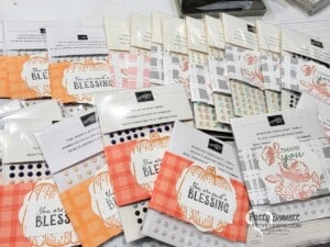 Stampin UP! Gingham Cottage paper - Patty's Customer Thank You Gifts August 2022
