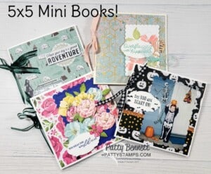 Make a Mini Book - or mini scrapbook - with Stampin' UP! Designer Paper. Free Pattystamps video tutorial.
