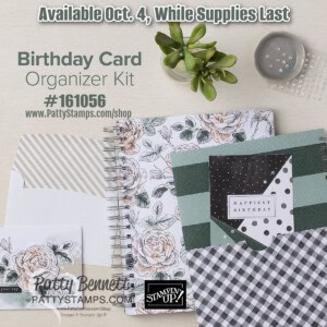 Stampin' UP! card kit: Birthday Card Organizer kit available while supplies last. #161056 at www.PattyStamps.com/shop