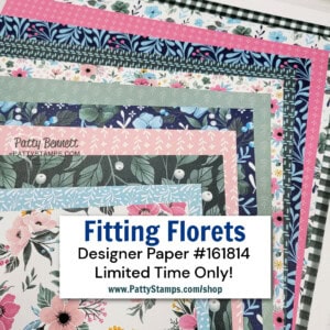 Stampin' Up! Fitting Florets designer paper #161814 www.pattystamps.com/shop limited time offer