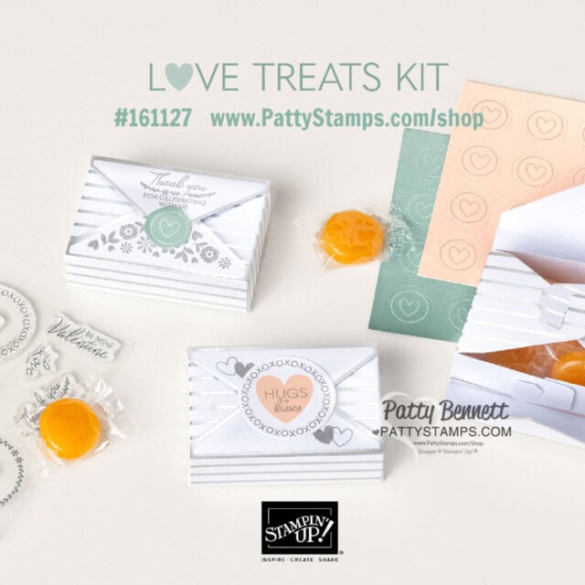 161127 Stampin' Up! Valentine treat box kit Love Treats. www.PattyStamps.com