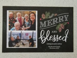 Bennett Family Christmas card for 2022. www.PattyStamps.com