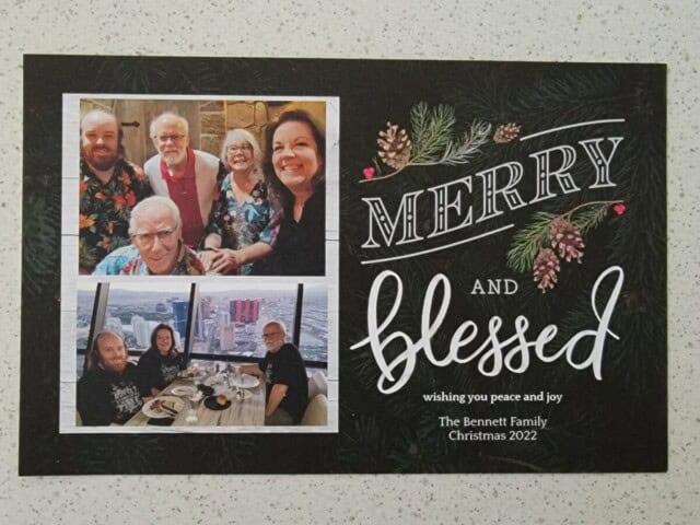Bennett Family Christmas card for 2022. www.PattyStamps.com