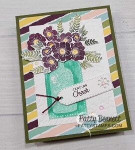 Vintage Christmas stamp set from Stampin Up! featuring Ghost Stamping Technique, by Patty Bennett