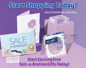 2023 January Stampin' Up! mini catalog and Sale-a-Bration starting today. www.PattyStamps.com/shop