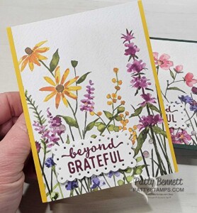 Easy card idea with Dainty Flowers designer paper - Stampin' Up! Sale-a-Bration 2023
