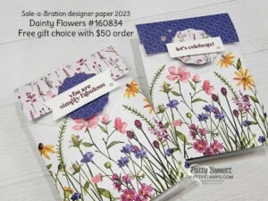 Repurposing Stampin' UP! die envelopes for Prize Patrol for the Luv 2 Stamp group with Dainty Flowers Sale-a-Bration paper