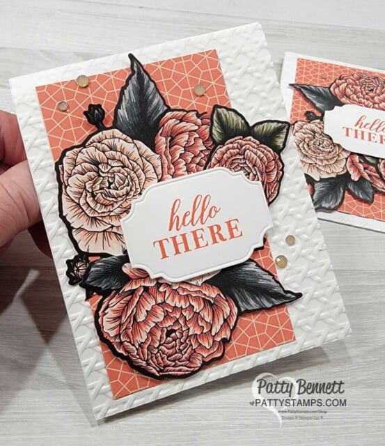 Die Cut Favored Flowers paper with Fragrant Flowers dies to make floral cards with Sale-a-Bration paper.