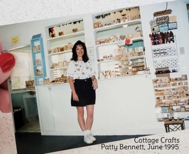 Patty Bennett, Cottage Crafts rubber stamp card class teacher June 1995