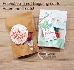 Stampin' UP! Peekaboo Treat Bags great for Valentine's Day Treats!