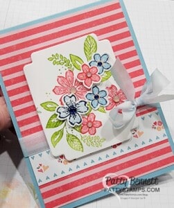 Petal Park flower punch bundle from Stampin' UP! card with Country Floral Lane paper by Patty Bennett