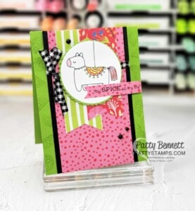 Taco Fiesta stamp set from Stampin' Up! Pinata Banner Card inspired by Melanie.