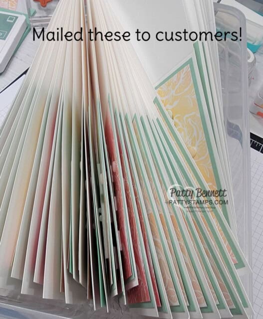 Pretty Customer Thank You card featuring Stampin' Up! Hello, Irresistible designer paper and the Nature's Prints stamp set, by Patty Bennett