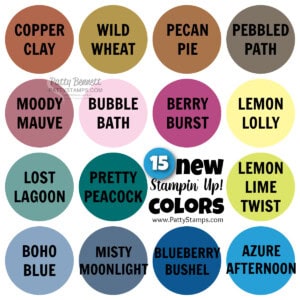 New Stampin' UP! colors for 2023-2024 from the Annual Catalog starting 5-2-23