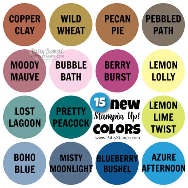 New Stampin' UP! colors for 2023-2024 from the Annual Catalog starting 5-2-23