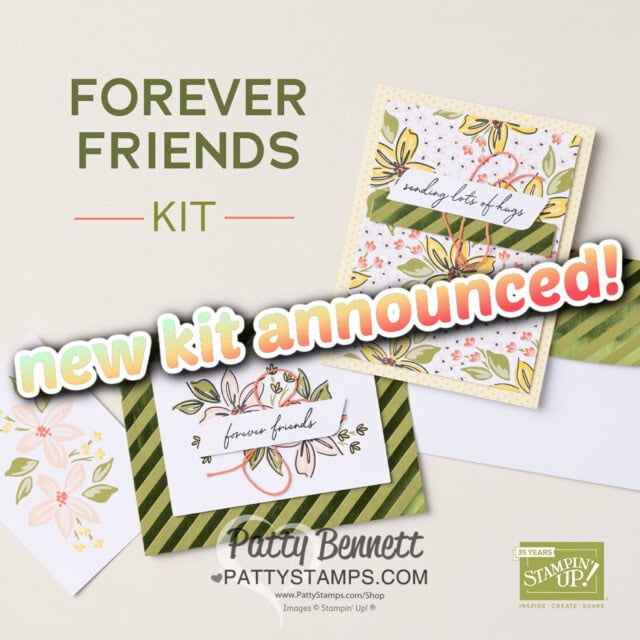 Forever Friends card kit from Stampin' Up! now available online. Order #162363 www.PattyStamps.com/shop