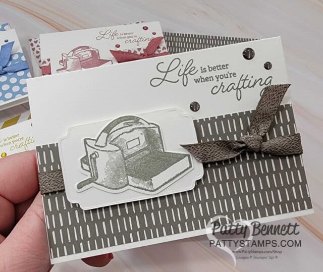Stampin Up! In Color Note Card featuring the Crafting for You stamp set and Pebbled Path In Color paper stack. 2023-2025