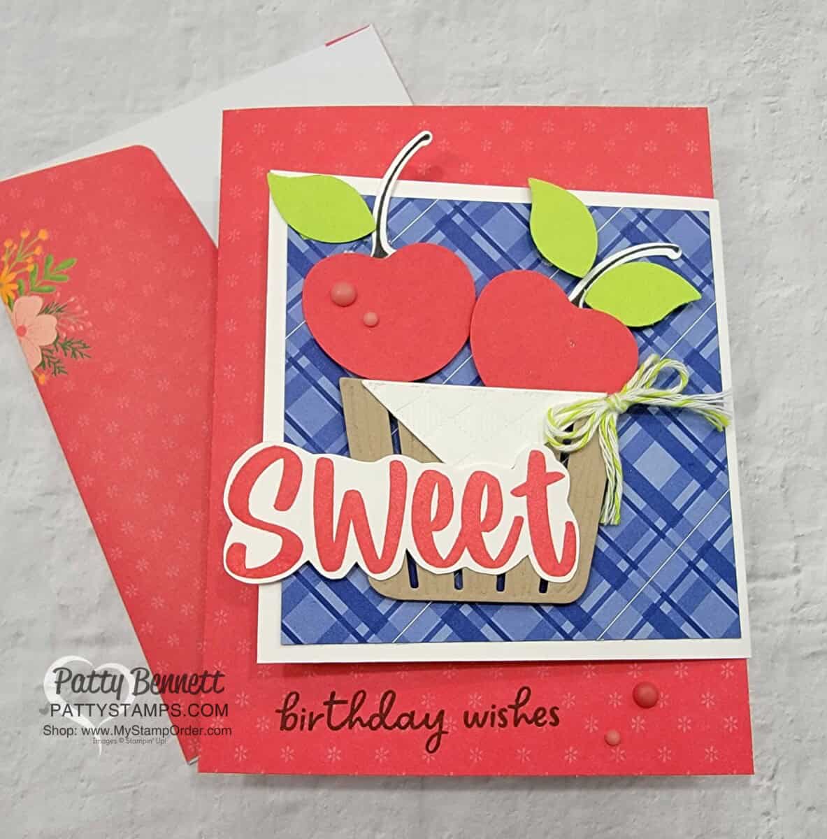 Sweetest Cherries bundle with Tea Boutique cards and envelopes pack from Stampin' Up!