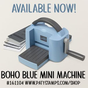 Boho Blue Stampin' Up! mini die cutting and embossing machine 161104 www.PattyStamps.com/shop