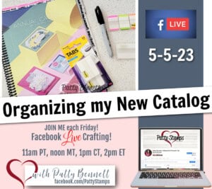 How I organize my new Stampin Up! catalog each year with tabs and spiral binding, live with Patty Bennett