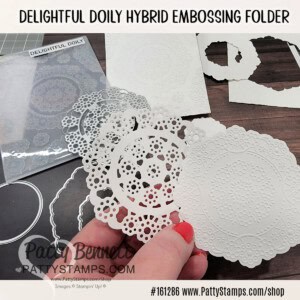 Stampin' Up! Delightful Doily Hybrid embossing folder and dies to make your own doilies for papercrafting and card making!