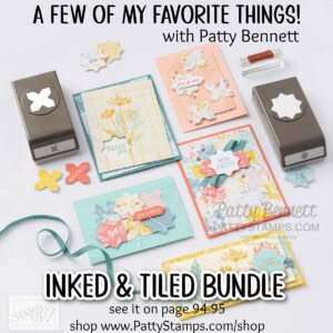 Inked & Tiled bundle from the Stampin' Up! Inked Botanicals suite shop online with Patty Bennett www.PattyStamps.com/shop