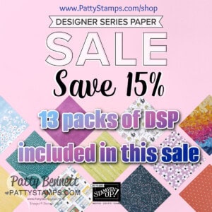 Stampin' UP! designer series paper sale June 2023 for card making and papercrafting projects.