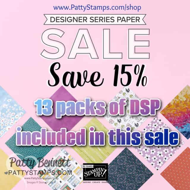 Stampin' UP! designer series paper sale June 2023 for card making and papercrafting projects.